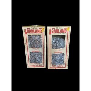 𝅺VINTAGE S.S. Kresge silver tinsel garland made in Germany set of two
